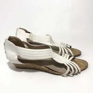 Charter Club Womens Ginifur Open Toe Casual Strappy Sandals White Size 8.5M
